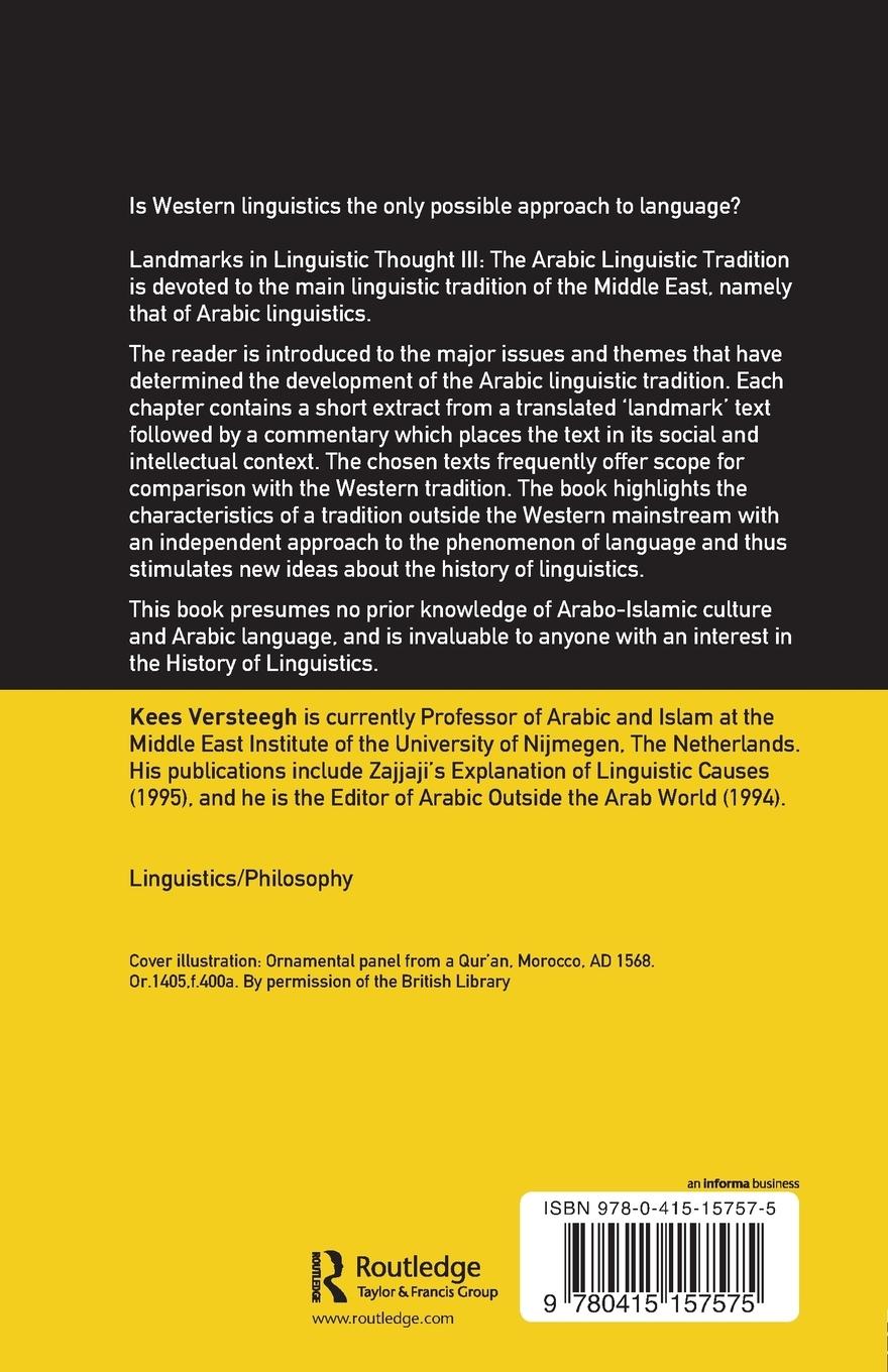 Rückseitencover Landmarks in Linguistic Thought Volume III