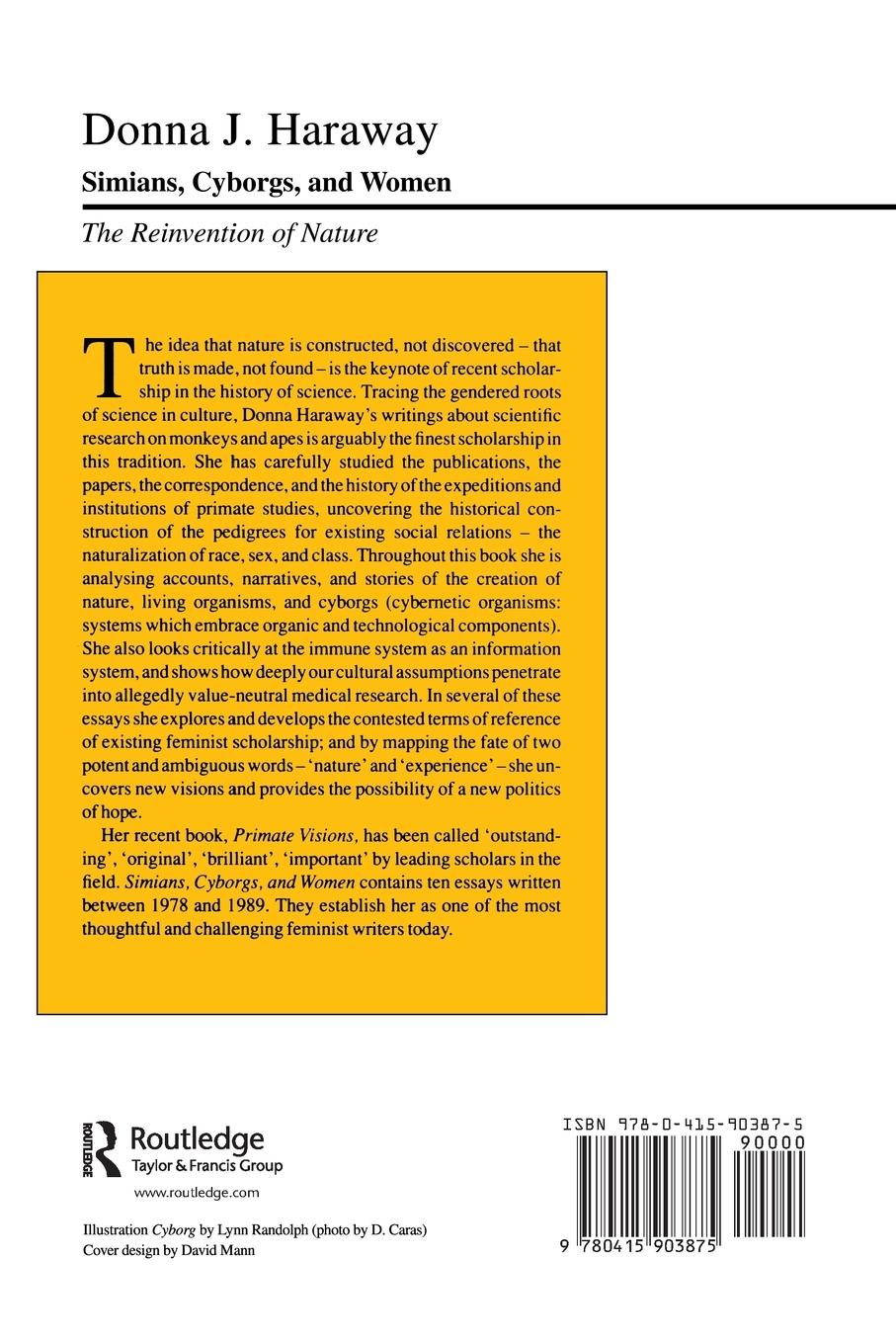 Rückseitencover Simians, Cyborgs, and Women