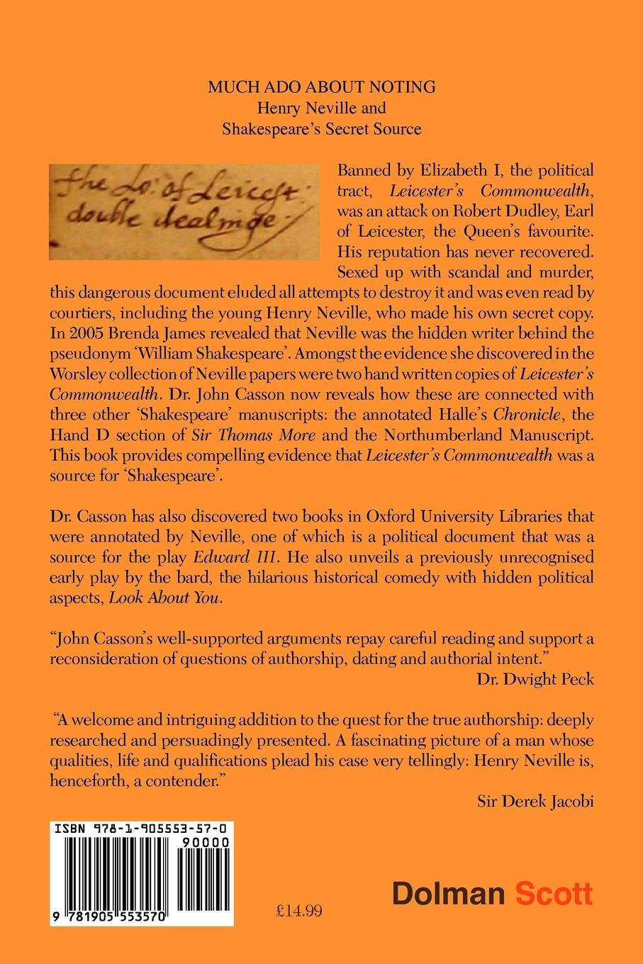 Rückseitencover Much ADO about Noting