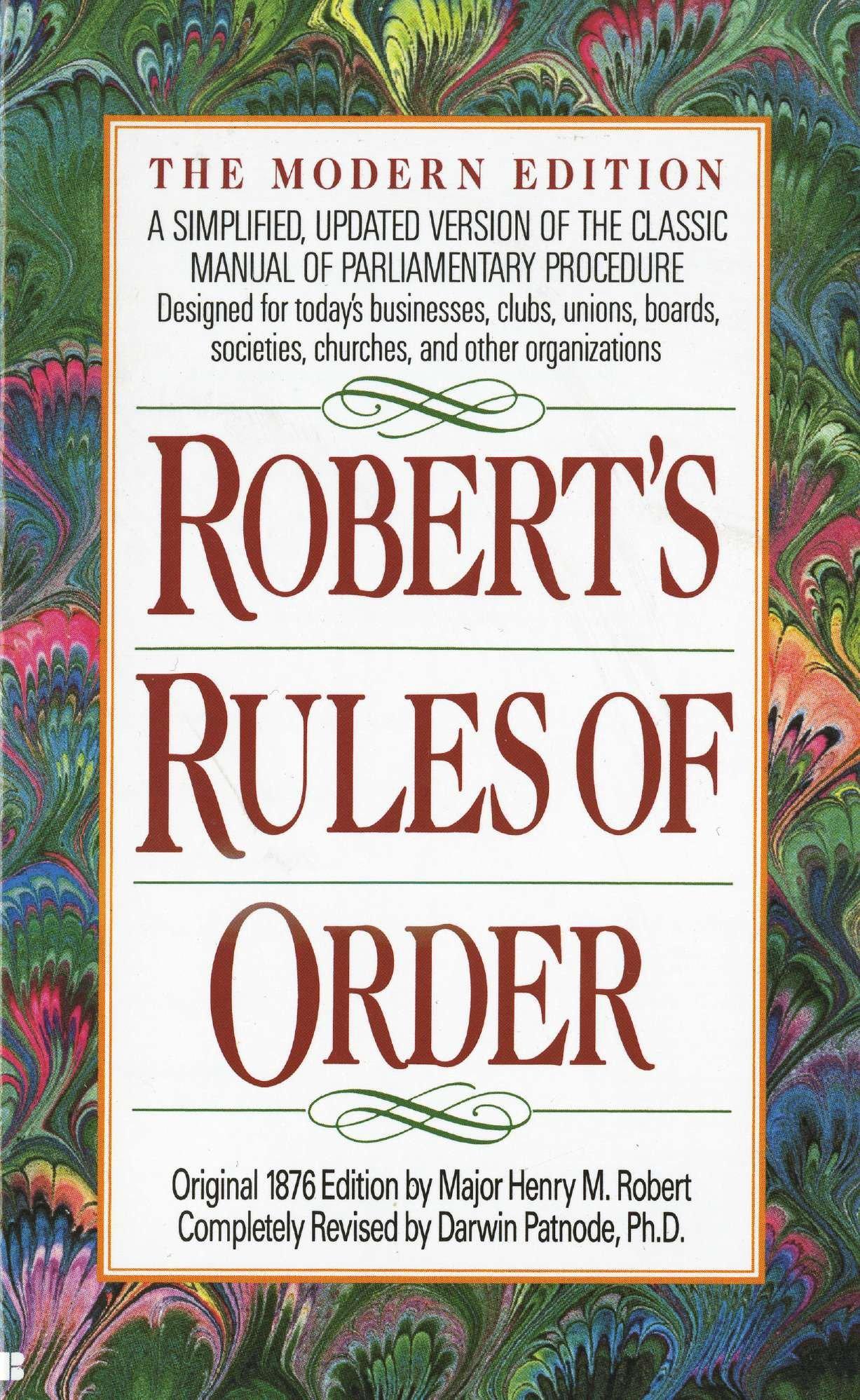 Vorderes Coverbild Robert's Rules of Order