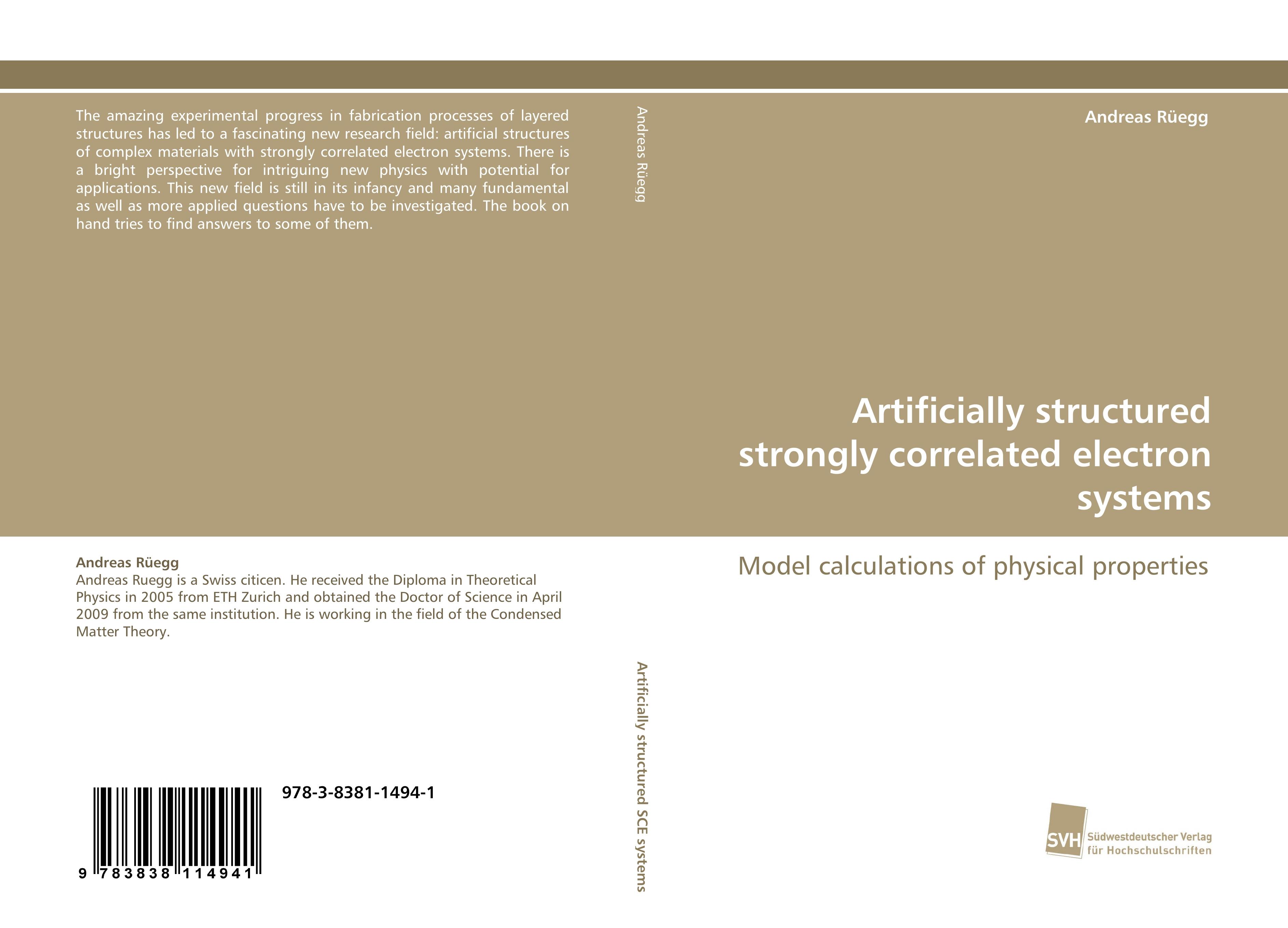 Vorderes Coverbild Artificially structured strongly correlated electron systems