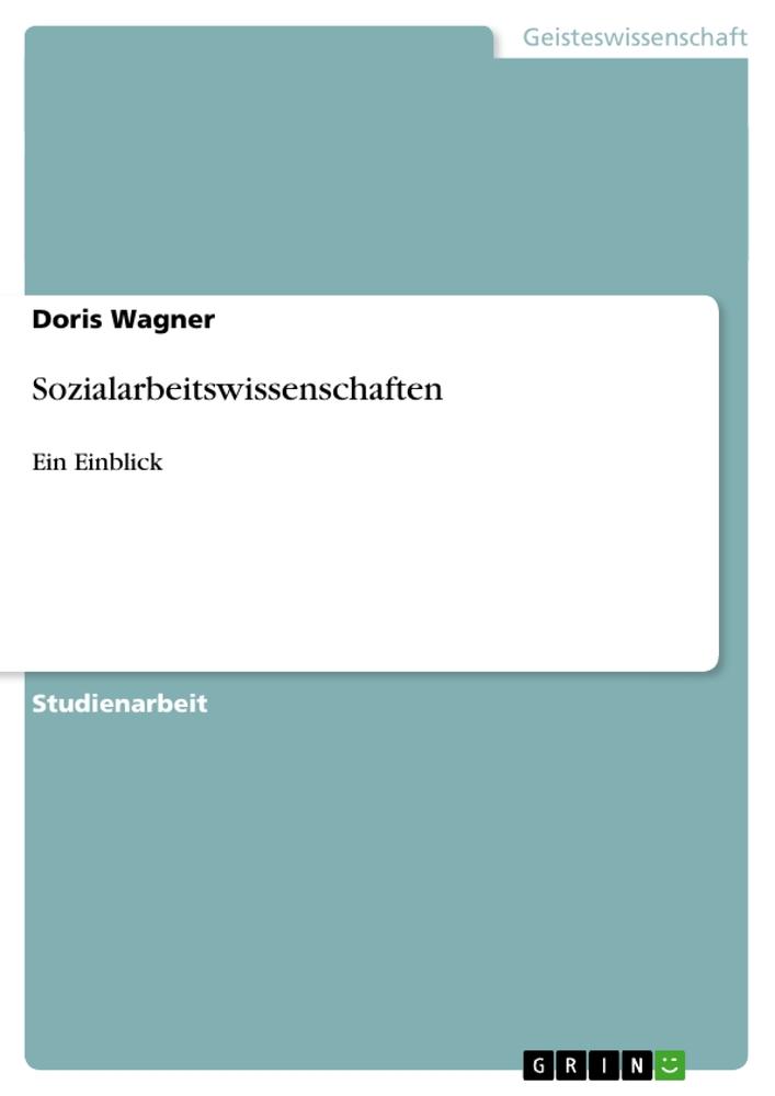 Vorderes Coverbild Sozialarbeitswissenschaften
