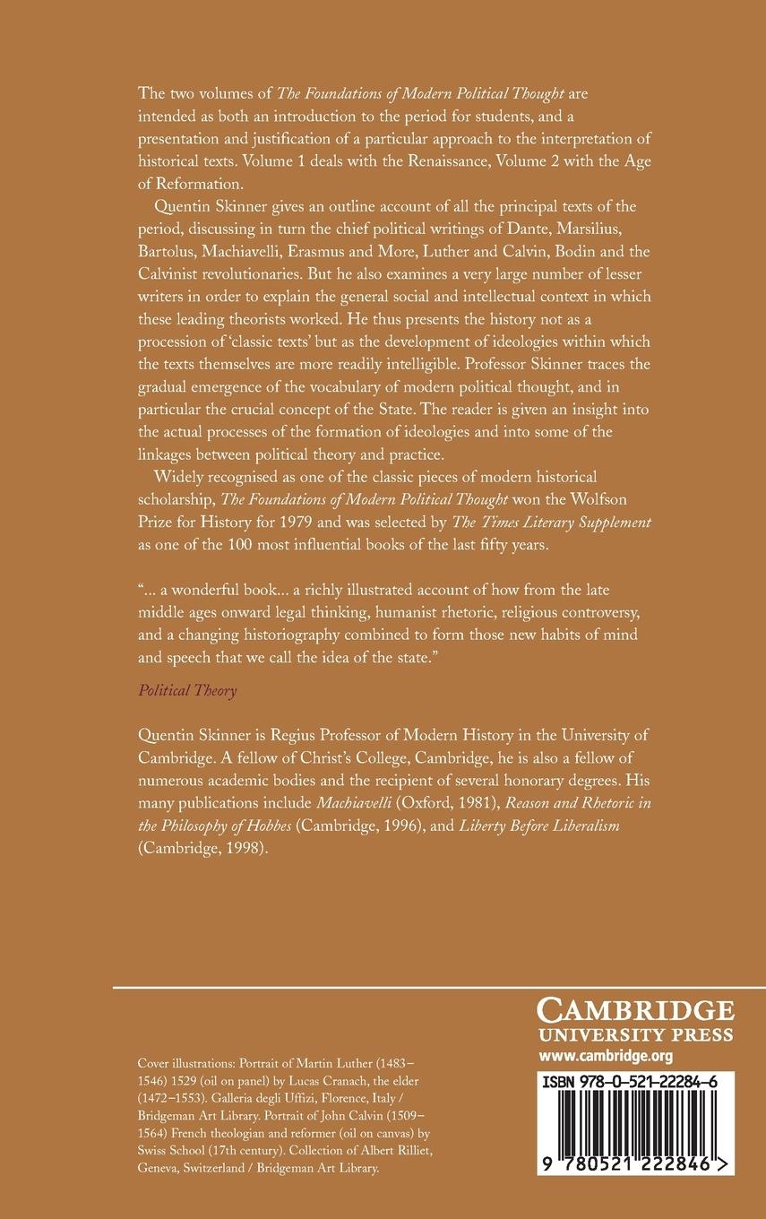 Rückseitencover The Foundations of Modern Political Thought