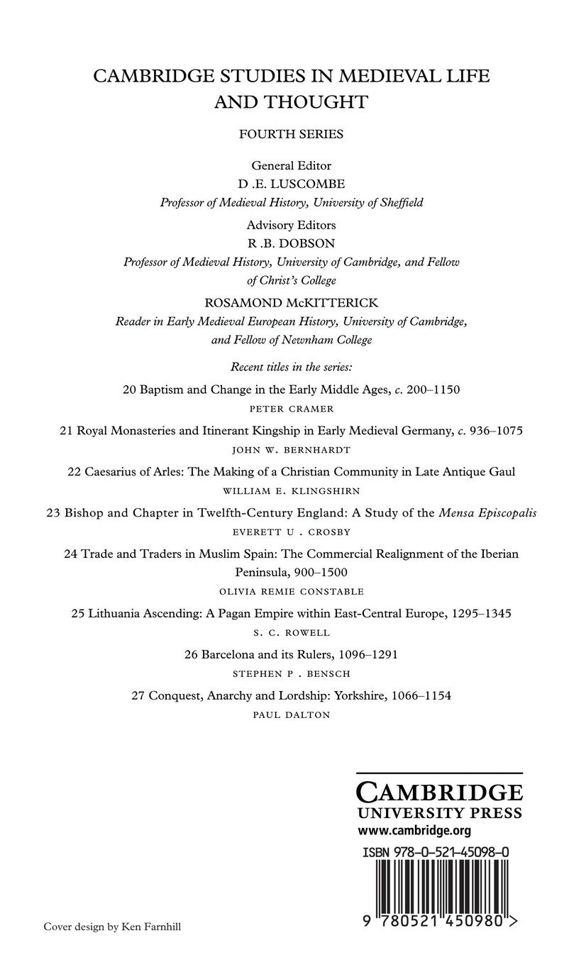 Rückseitencover Conquest, Anarchy and Lordship