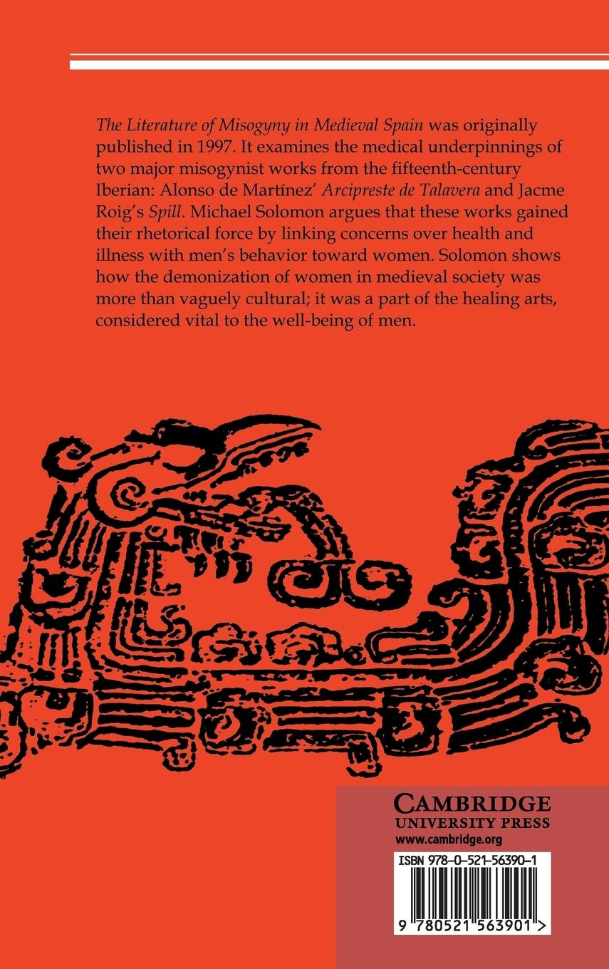Rückseitencover The Literature of Misogyny in Medieval Spain