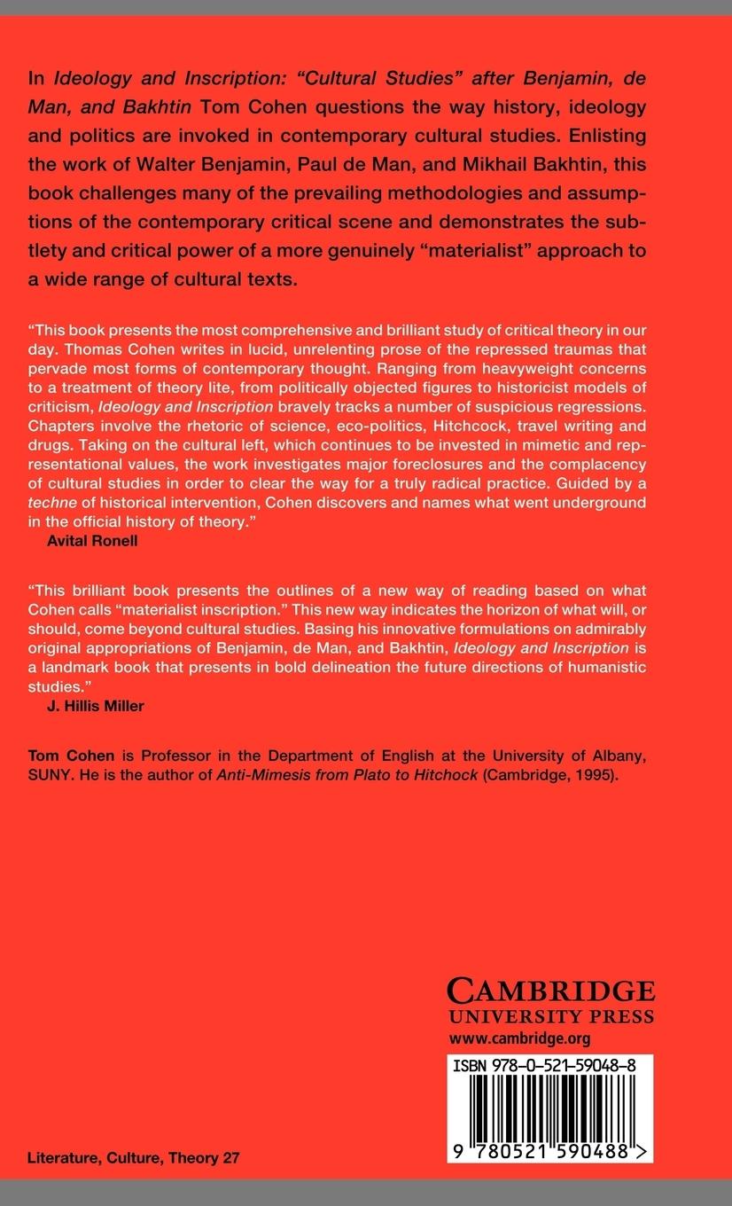 Rückseitencover Ideology and Inscription