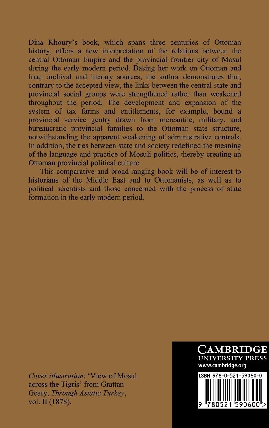 Rückseitencover State and Provincial Society in the Ottoman Empire