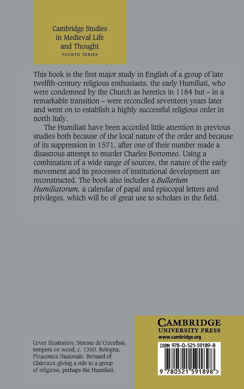 Rückseitencover The Early Humiliati