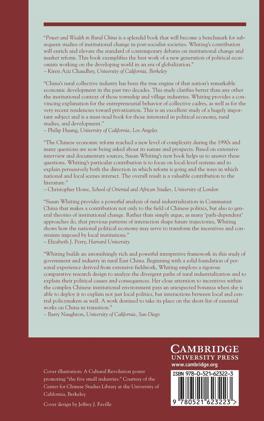 Rückseitencover Power and Wealth in Rural China