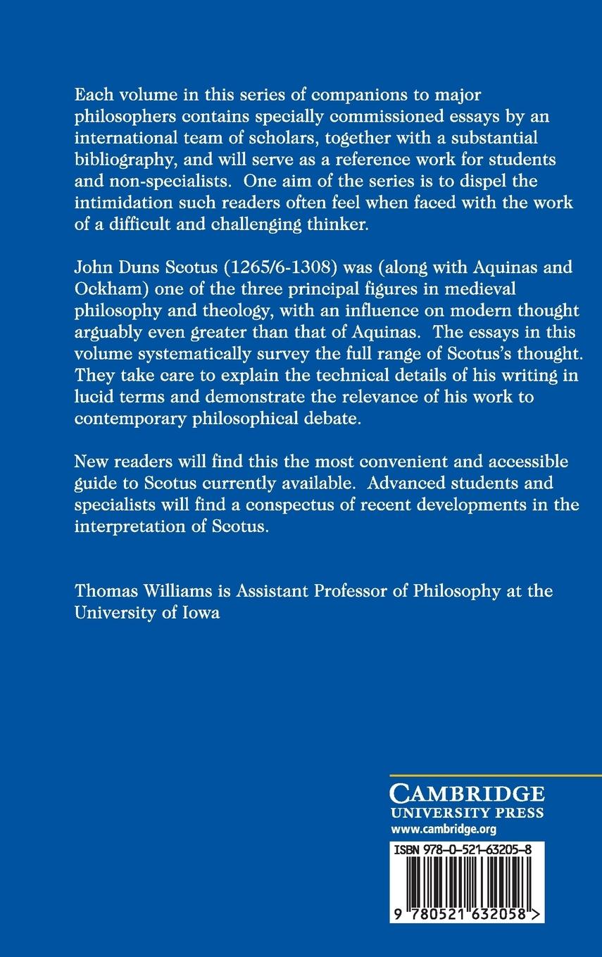 Rückseitencover The Cambridge Companion to Duns Scotus