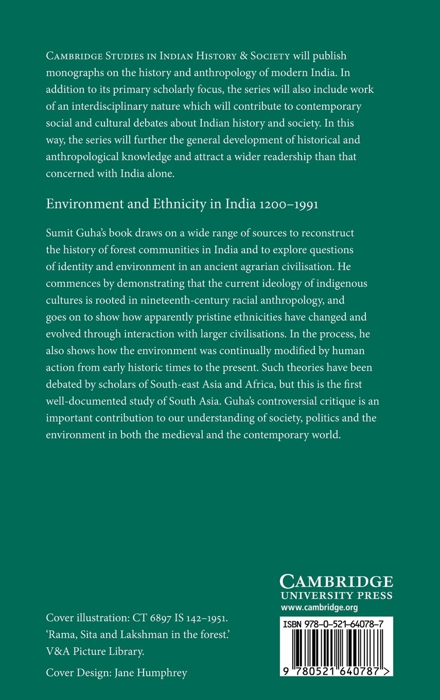 Rückseitencover Environment and Ethnicity in India, 1200 1991