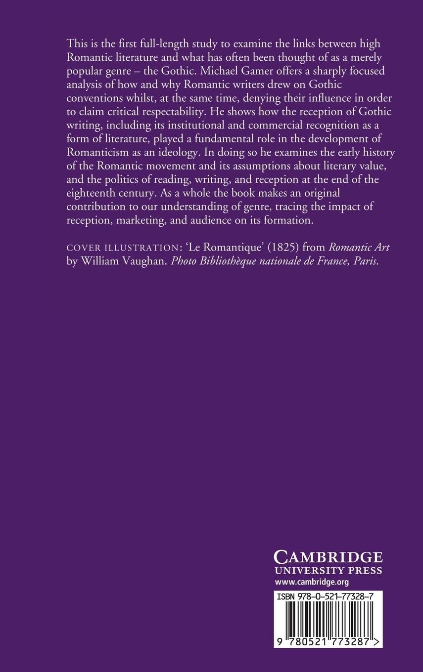 Rückseitencover Romanticism and the Gothic