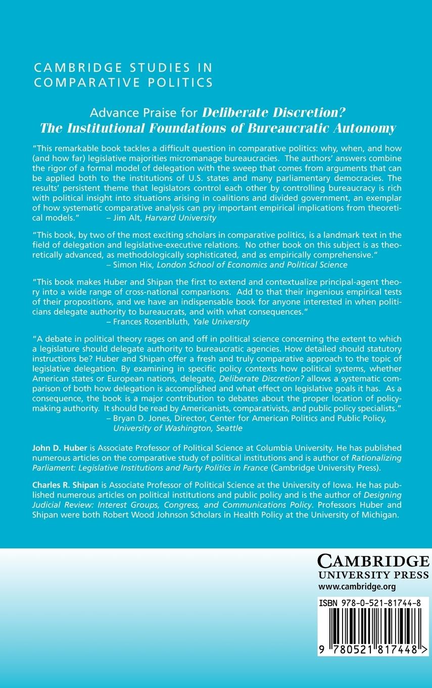 Rückseitencover Deliberate Discretion?