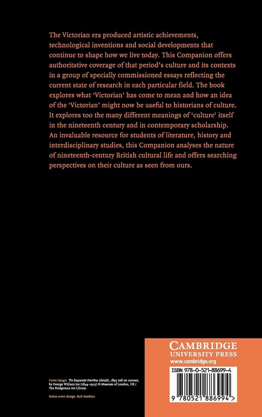 Rückseitencover The Cambridge Companion to Victorian Culture