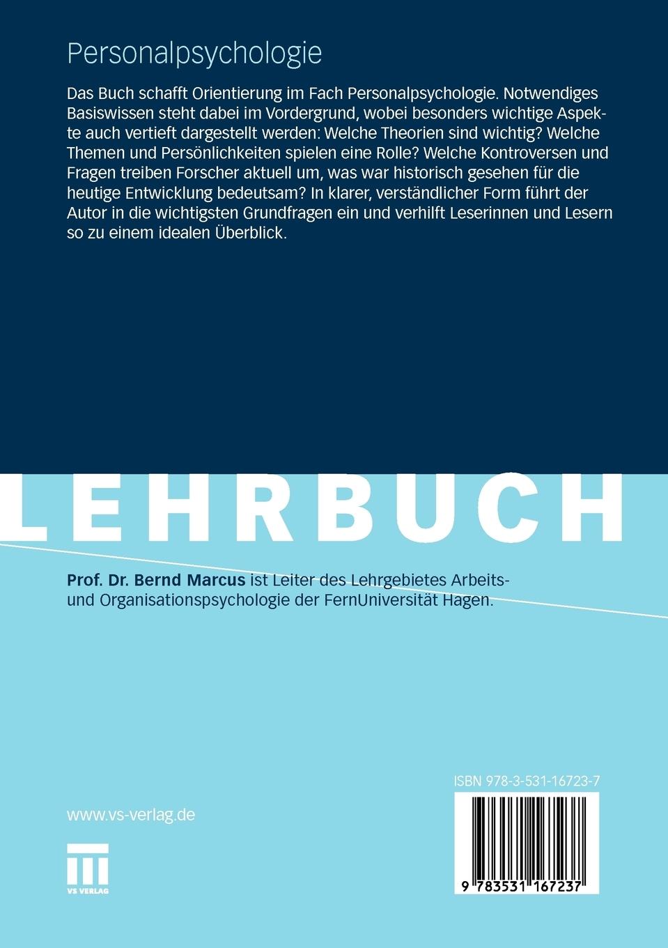 Rückseitencover Personalpsychologie