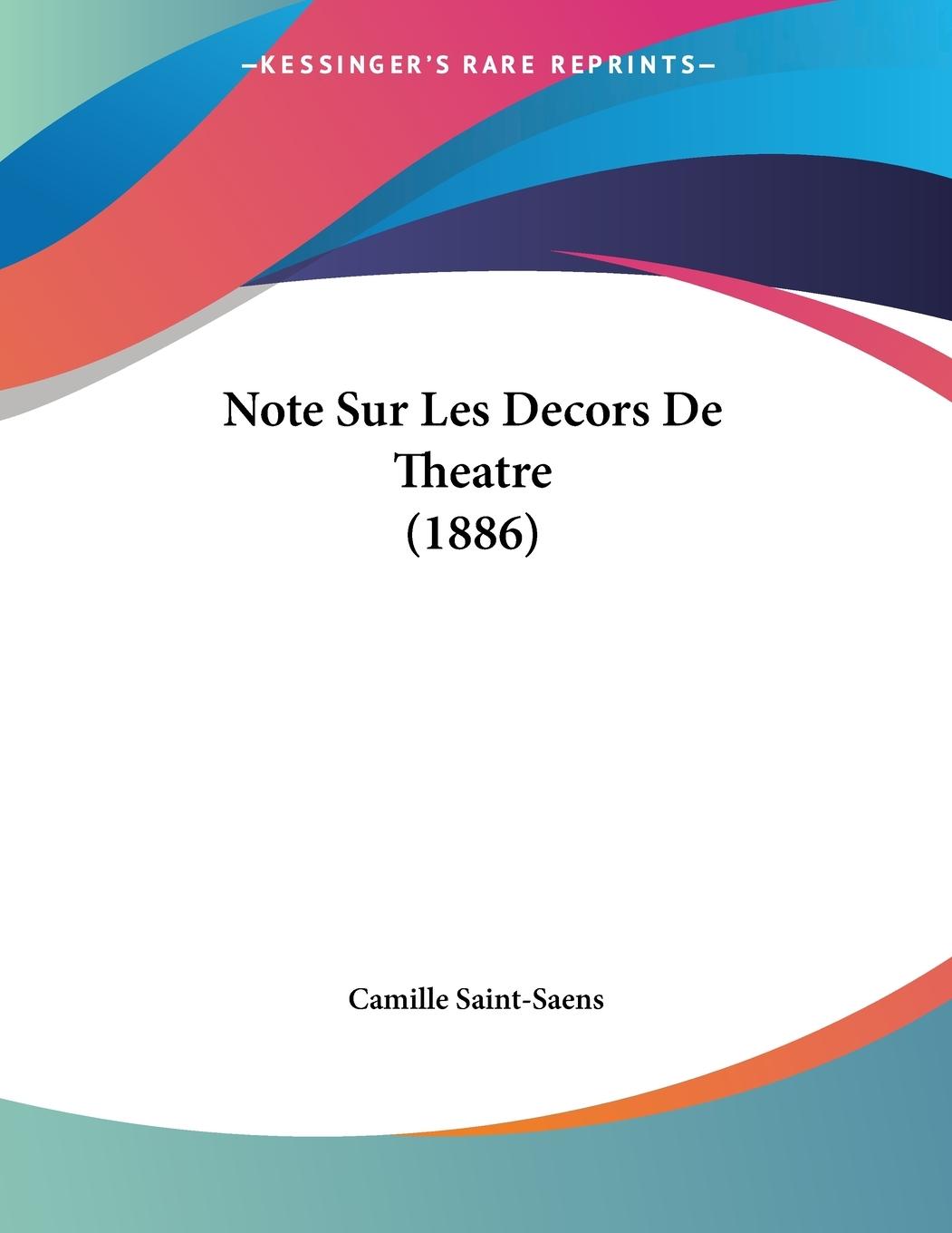 Vorderes Coverbild Note Sur Les Decors De Theatre (1886)