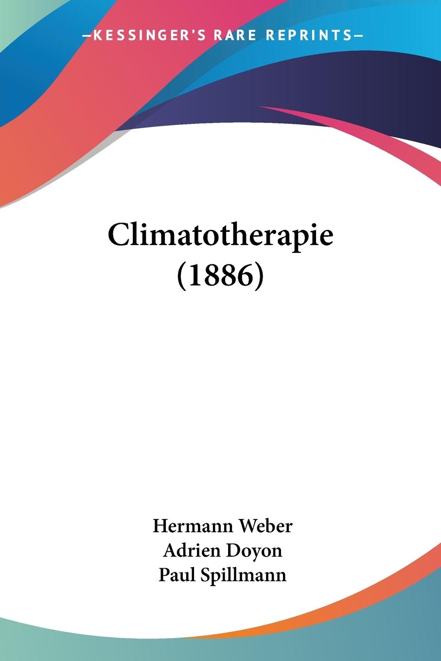 Vorderes Coverbild Climatotherapie (1886)