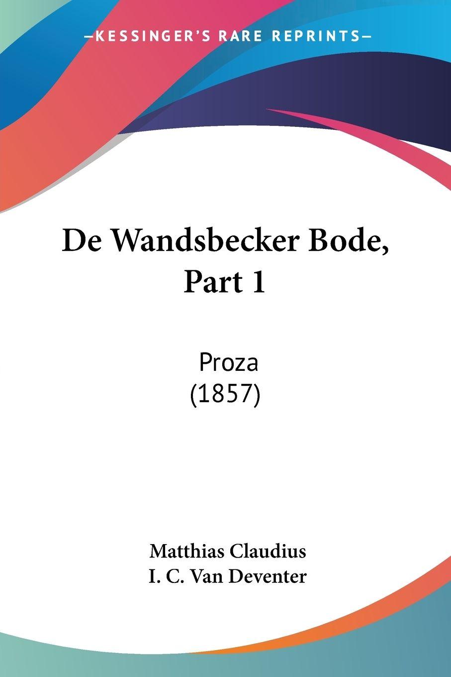 Vorderes Coverbild De Wandsbecker Bode, Part 1