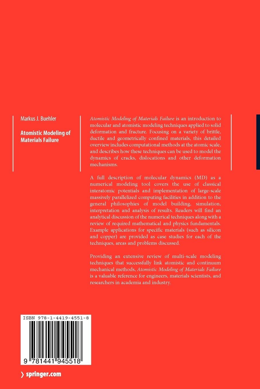 Rückseitencover Atomistic Modeling of Materials Failure