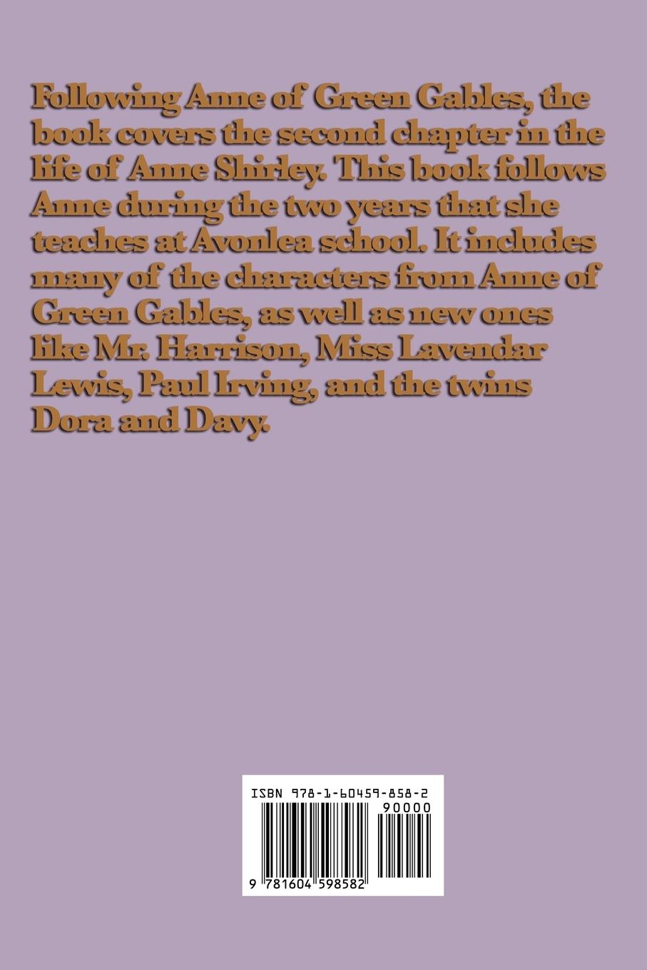 Rückseitencover Anne of Avonlea