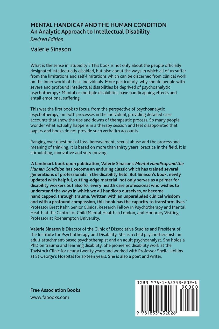 Rückseitencover Mental Handicap and the Human Condition