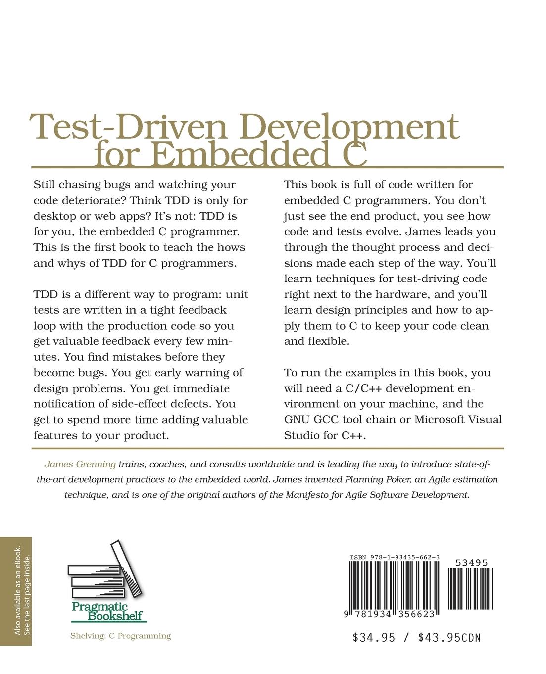 Rückseitencover Test-Driven Development for Embedded C
