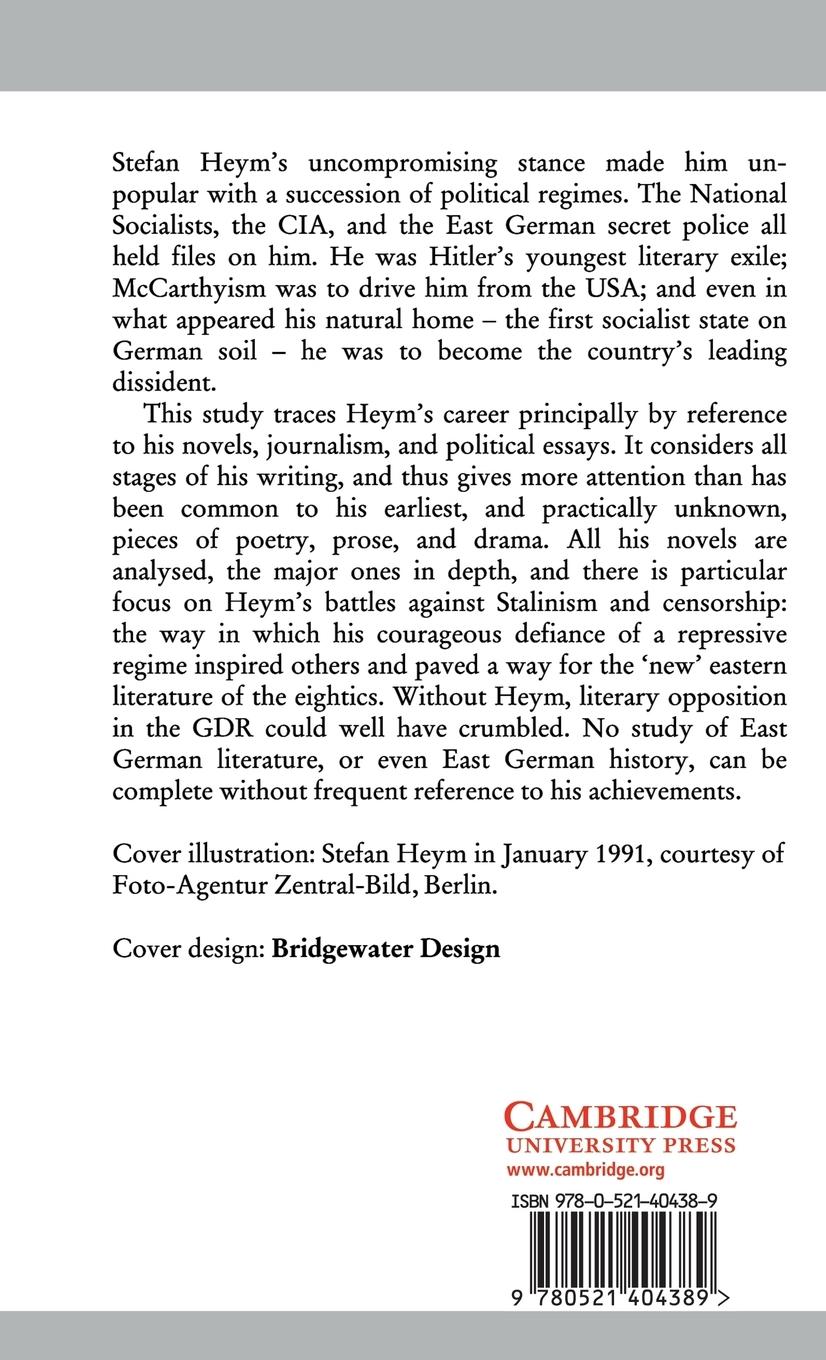 Rückseitencover Stefan Heym