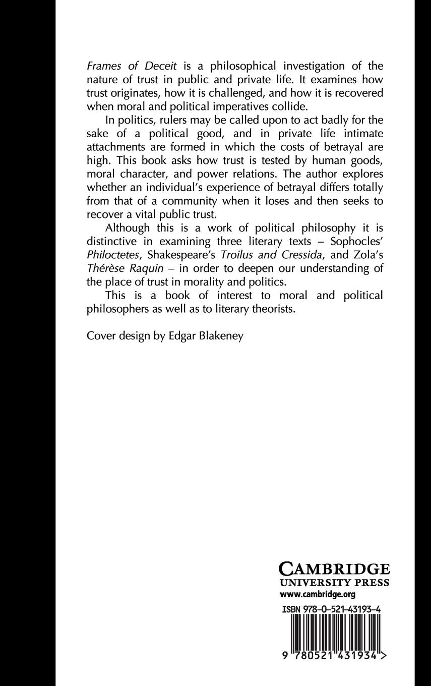 Rückseitencover Frames of Deceit