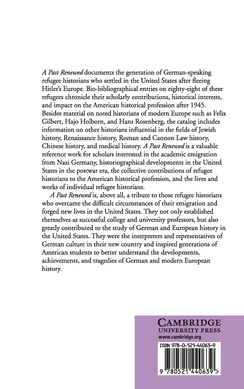 Rückseitencover A Past Renewed