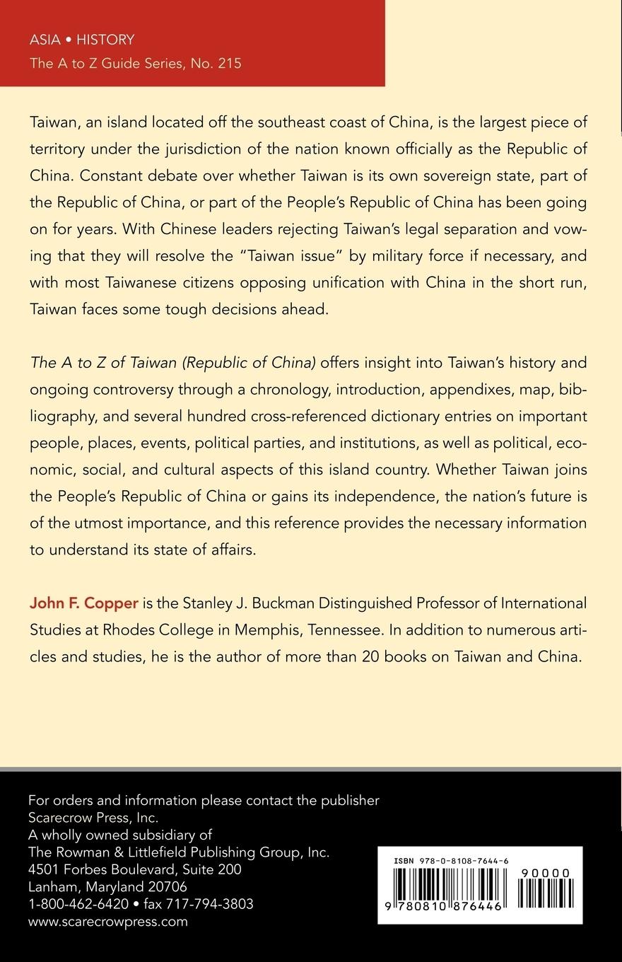 Rückseitencover to Z of Taiwan (Republic of China)