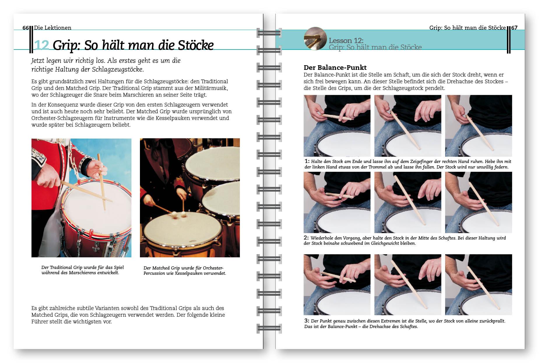Beispielinhalt (Bild) Drums. Der Komplettkurs
