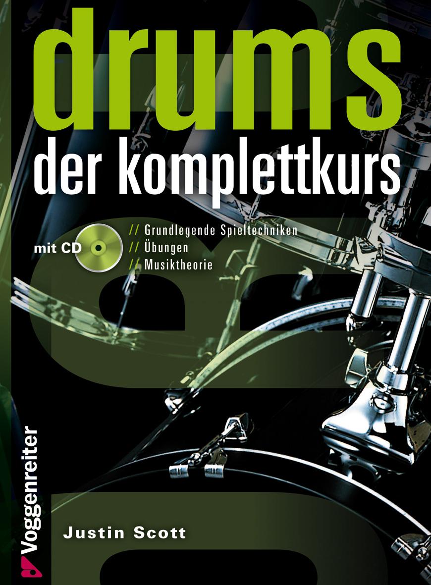 Vorderes Coverbild Drums. Der Komplettkurs