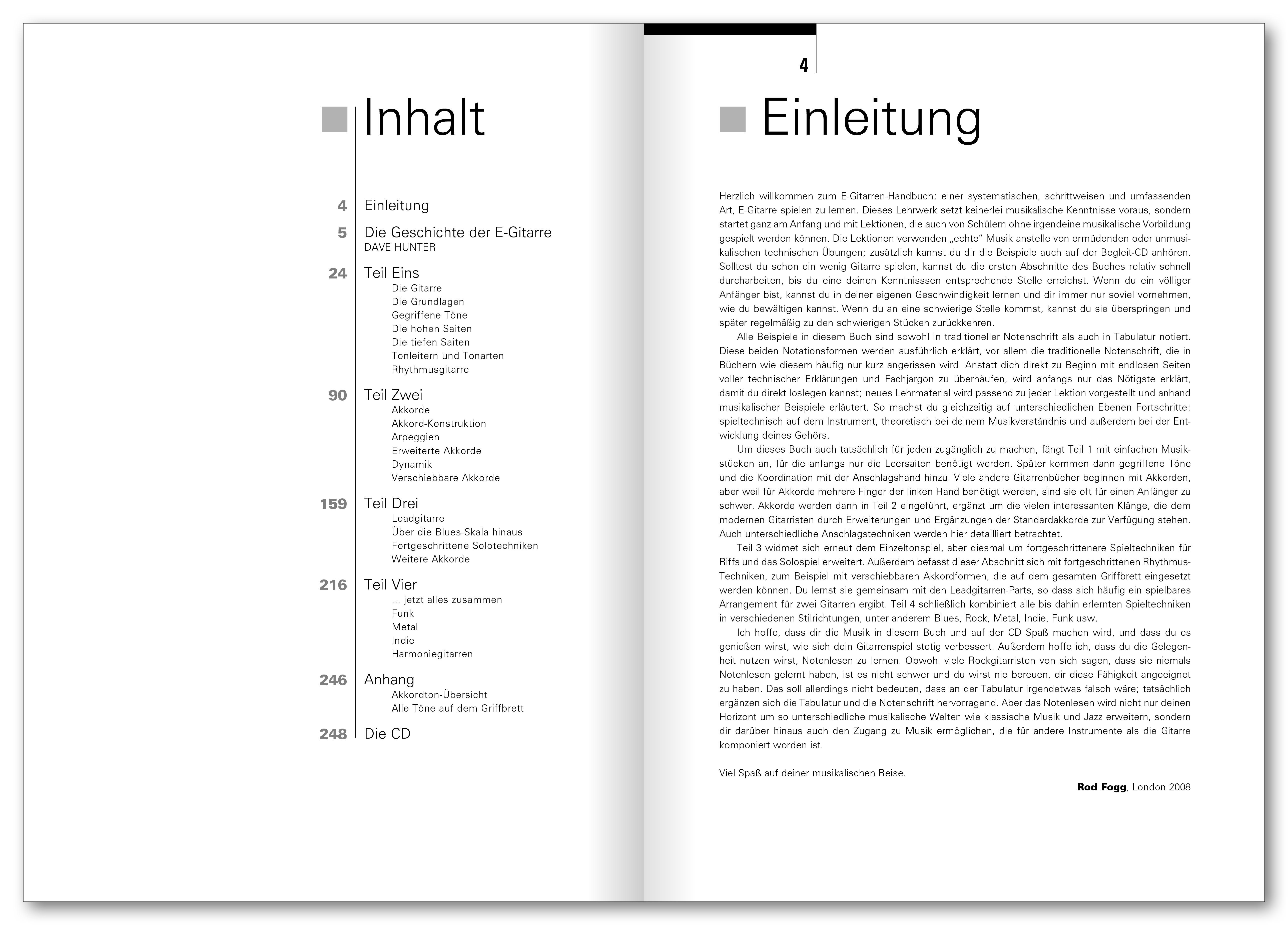 Beispielinhalt (Bild) Das E-Gitarren-Handbuch