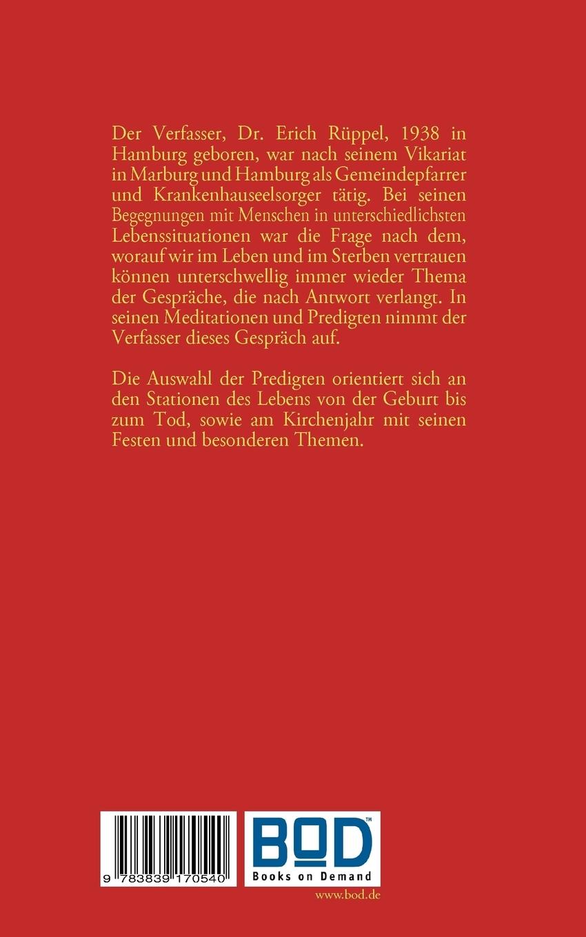Rückseitencover Worauf wir im Leben und Sterben vertrauen können