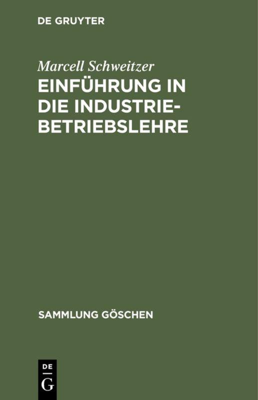 Vorderes Coverbild Einführung in die Industriebetriebslehre