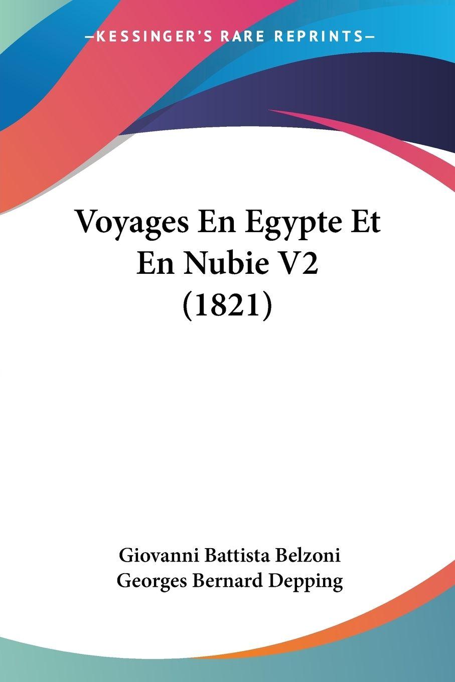 Vorderes Coverbild Voyages En Egypte Et En Nubie V2 (1821)