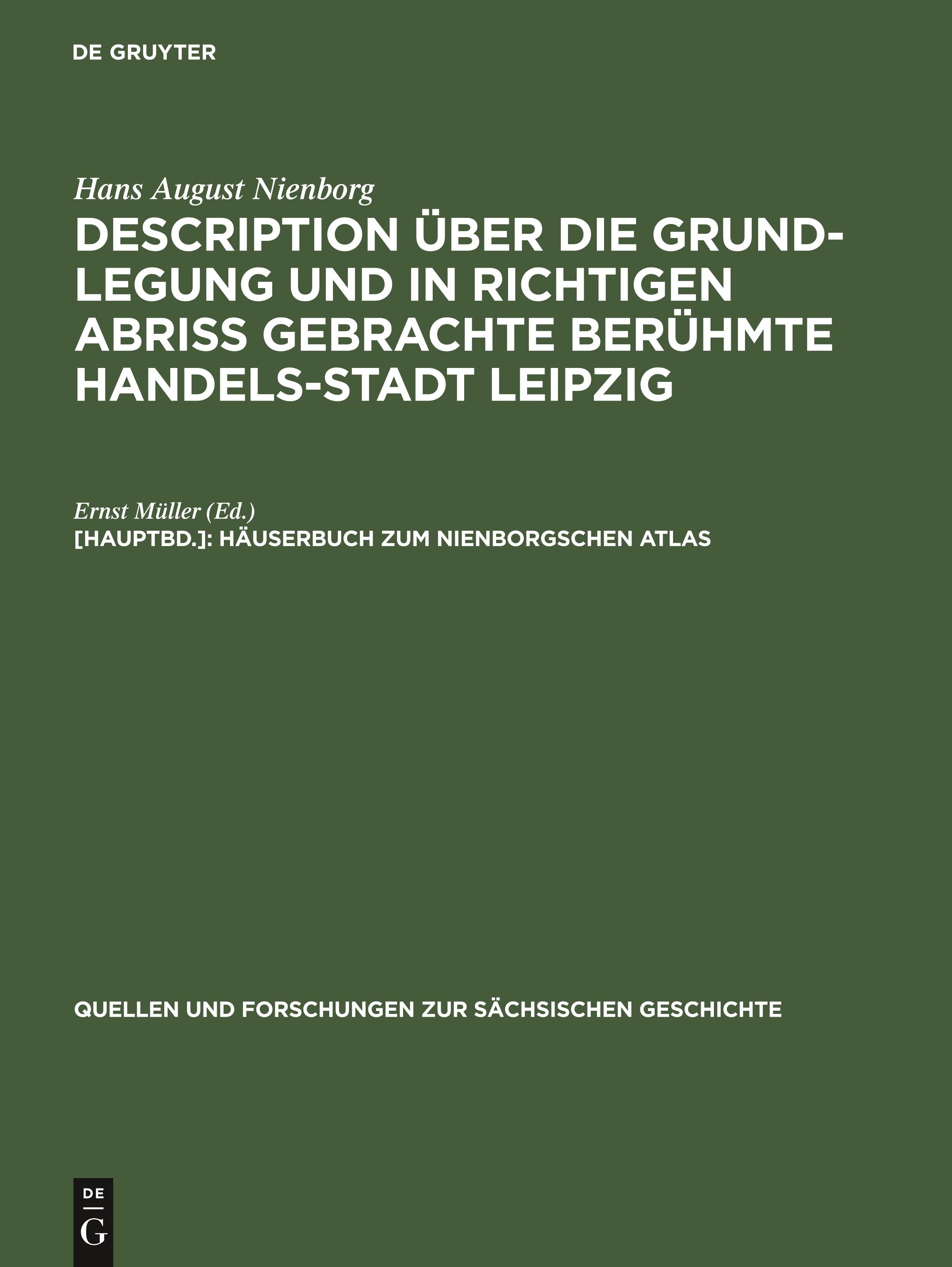 Vorderes Coverbild Häuserbuch zum Nienborgschen Atlas
