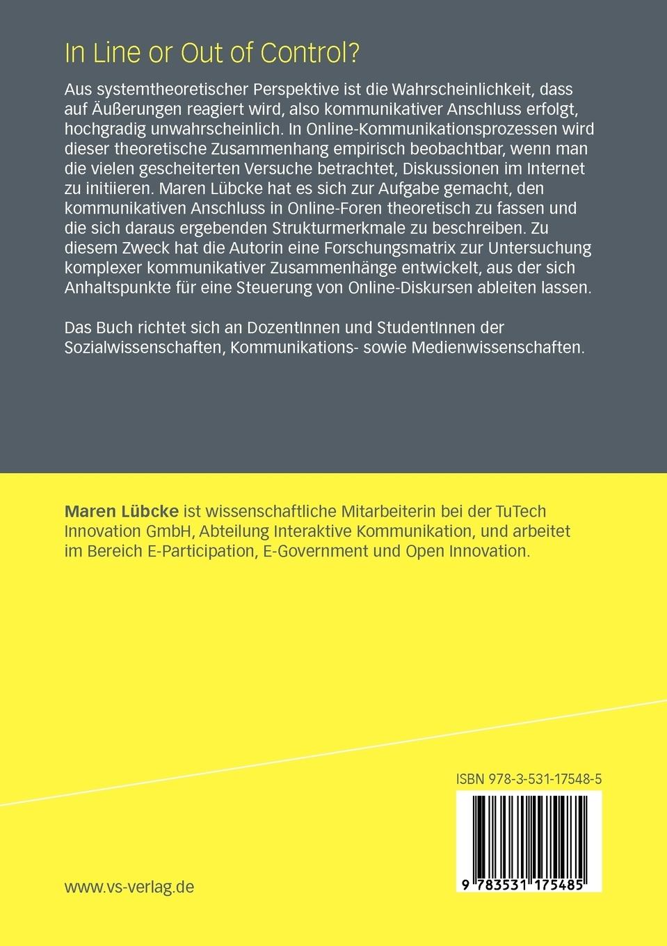 Rückseitencover In Line or Out of Control?