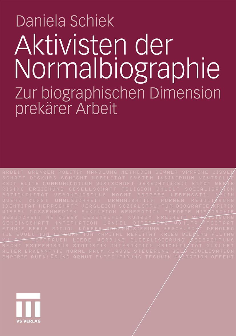 Vorderes Coverbild Aktivisten der Normalbiographie