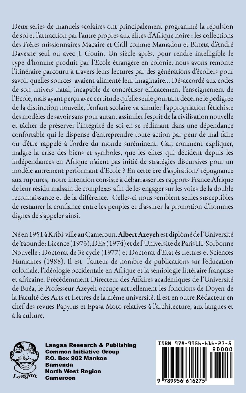 Rückseitencover Réussite scolaire, Faillite Sociale. Généalogie mentale de la crise de l'Afrique Noire Francophone