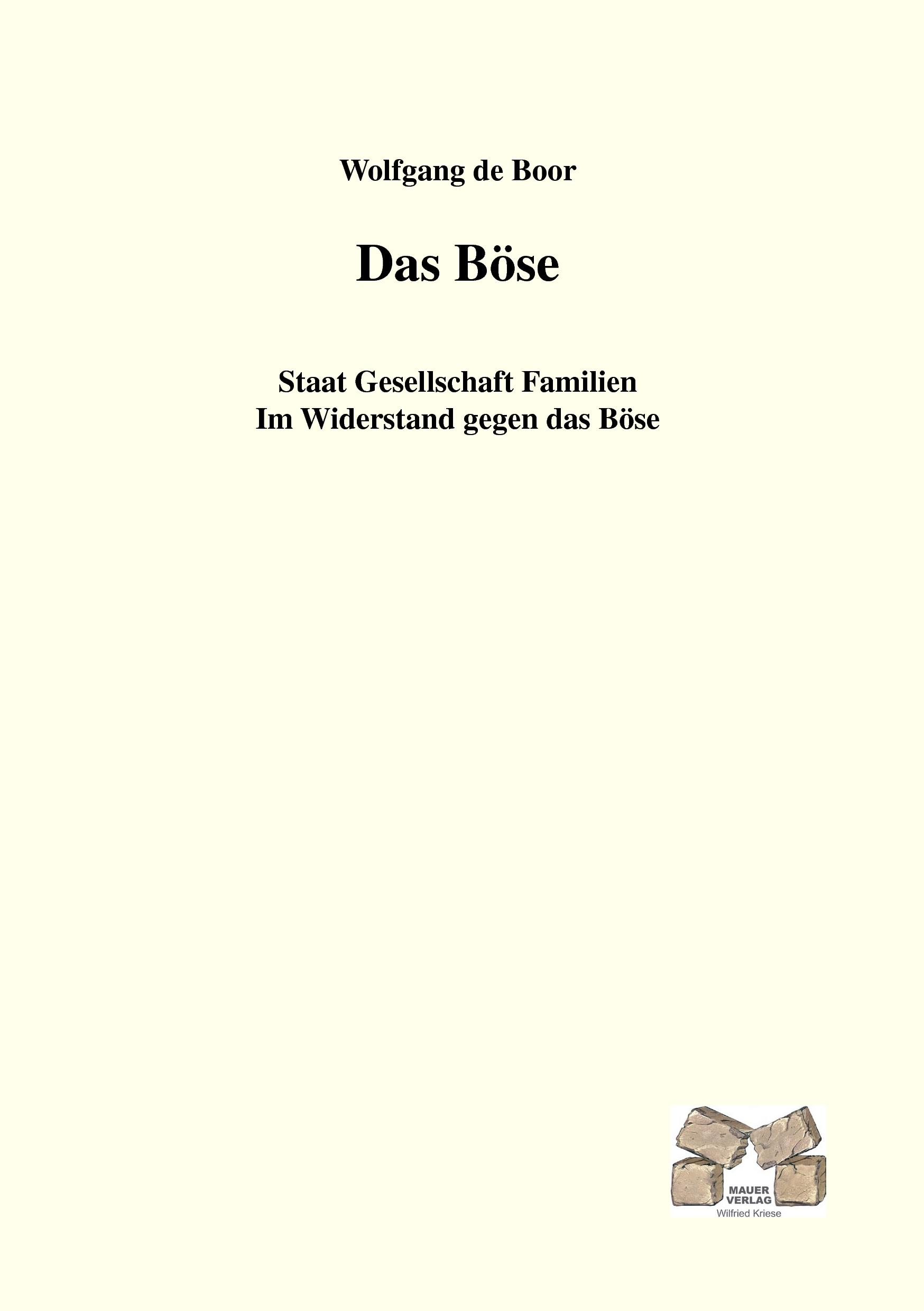 Vorderes Coverbild Das Böse