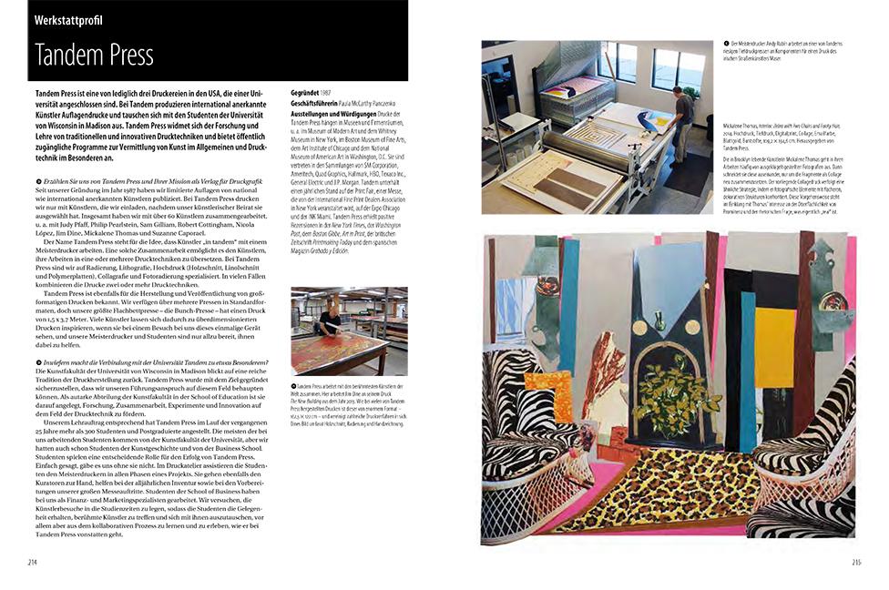 Beispielinhalt (Bild) Drucktechniken. Das Handbuch zu allen Materialien und Methoden