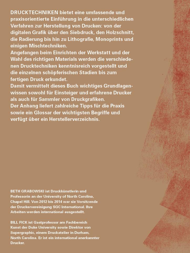 Rückseitencover Drucktechniken. Das Handbuch zu allen Materialien und Methoden