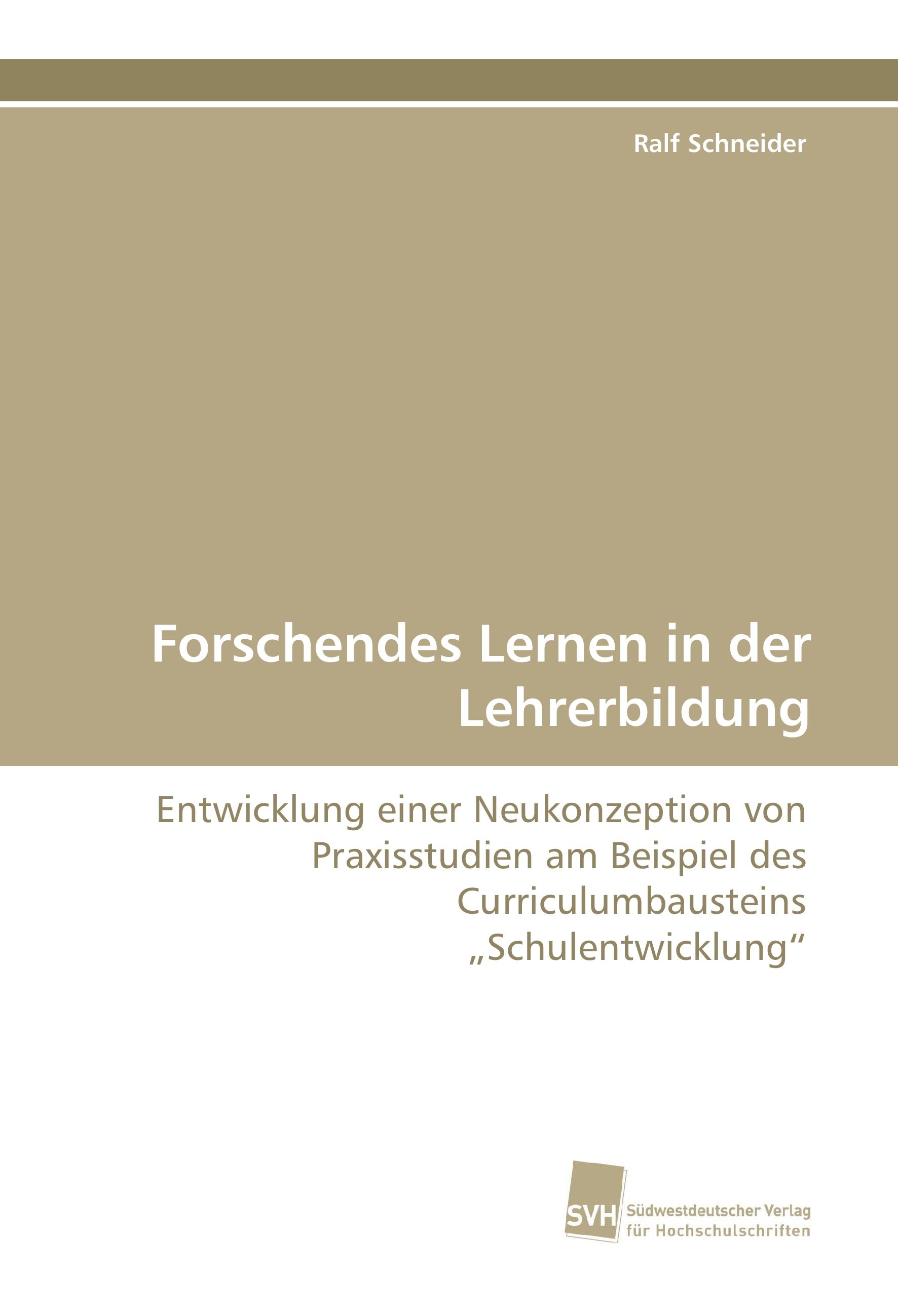 Vorderes Coverbild Forschendes Lernen in der Lehrerbildung