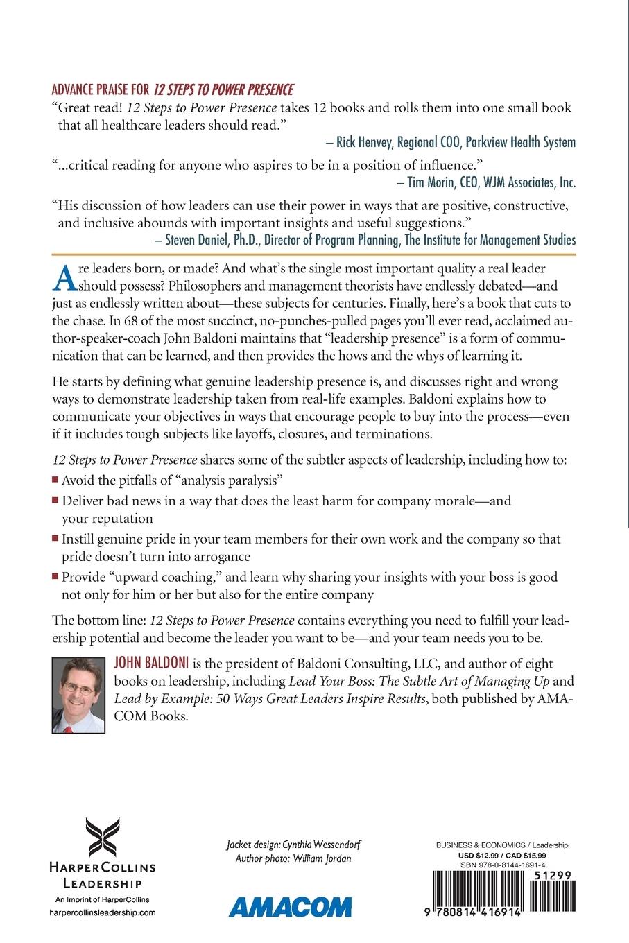 Rückseitencover The 12 Steps to Power Presence