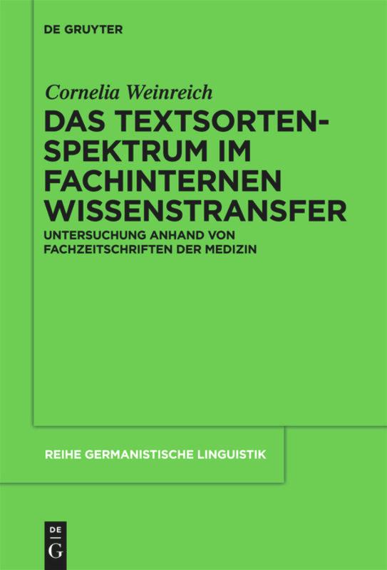 Vorderes Coverbild Das Textsortenspektrum im fachinternen Wissenstransfer