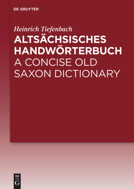 Vorderes Coverbild Altsächsisches Handwörterbuch / A Concise Old Saxon Dictionary