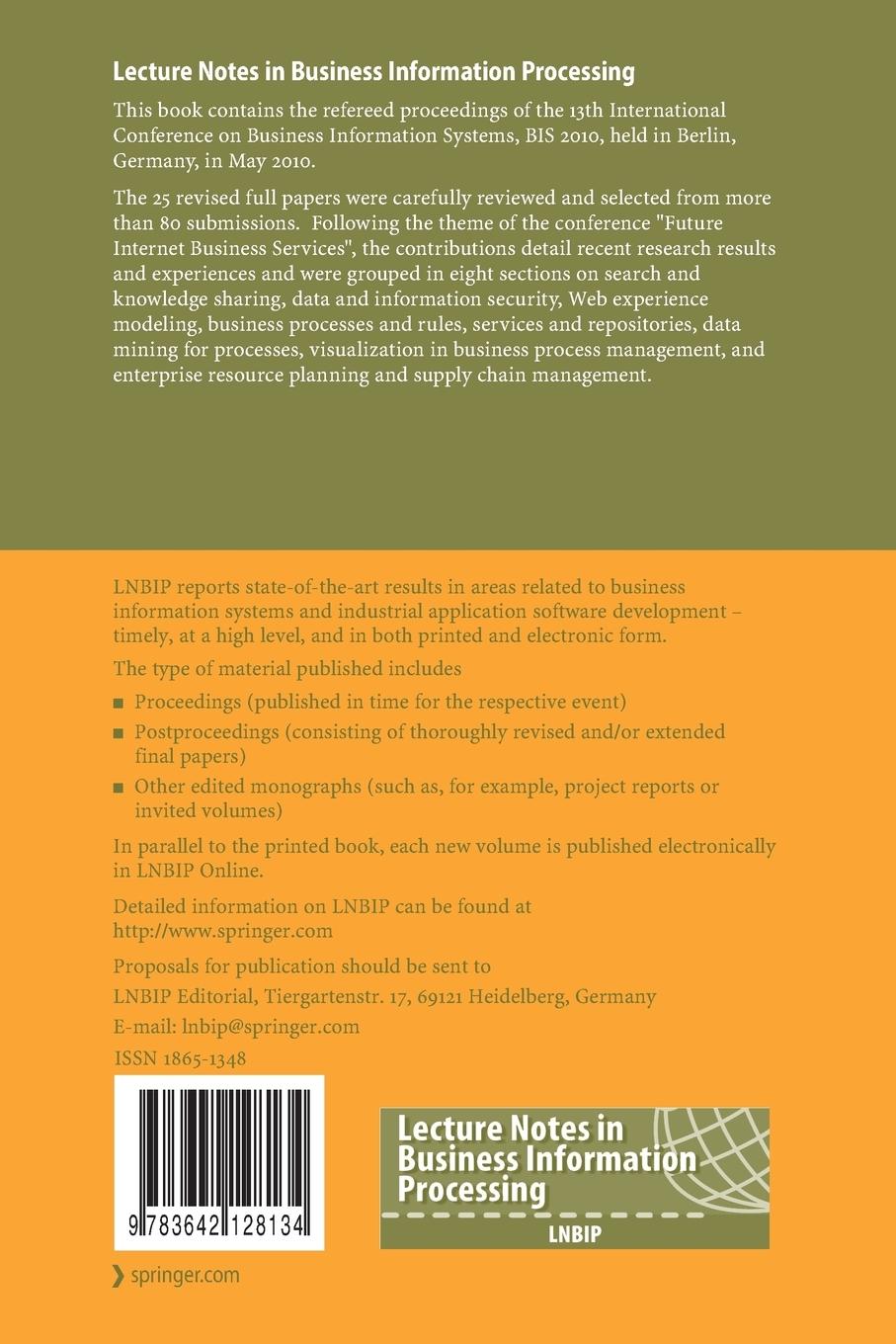 Rückseitencover Business Information Systems