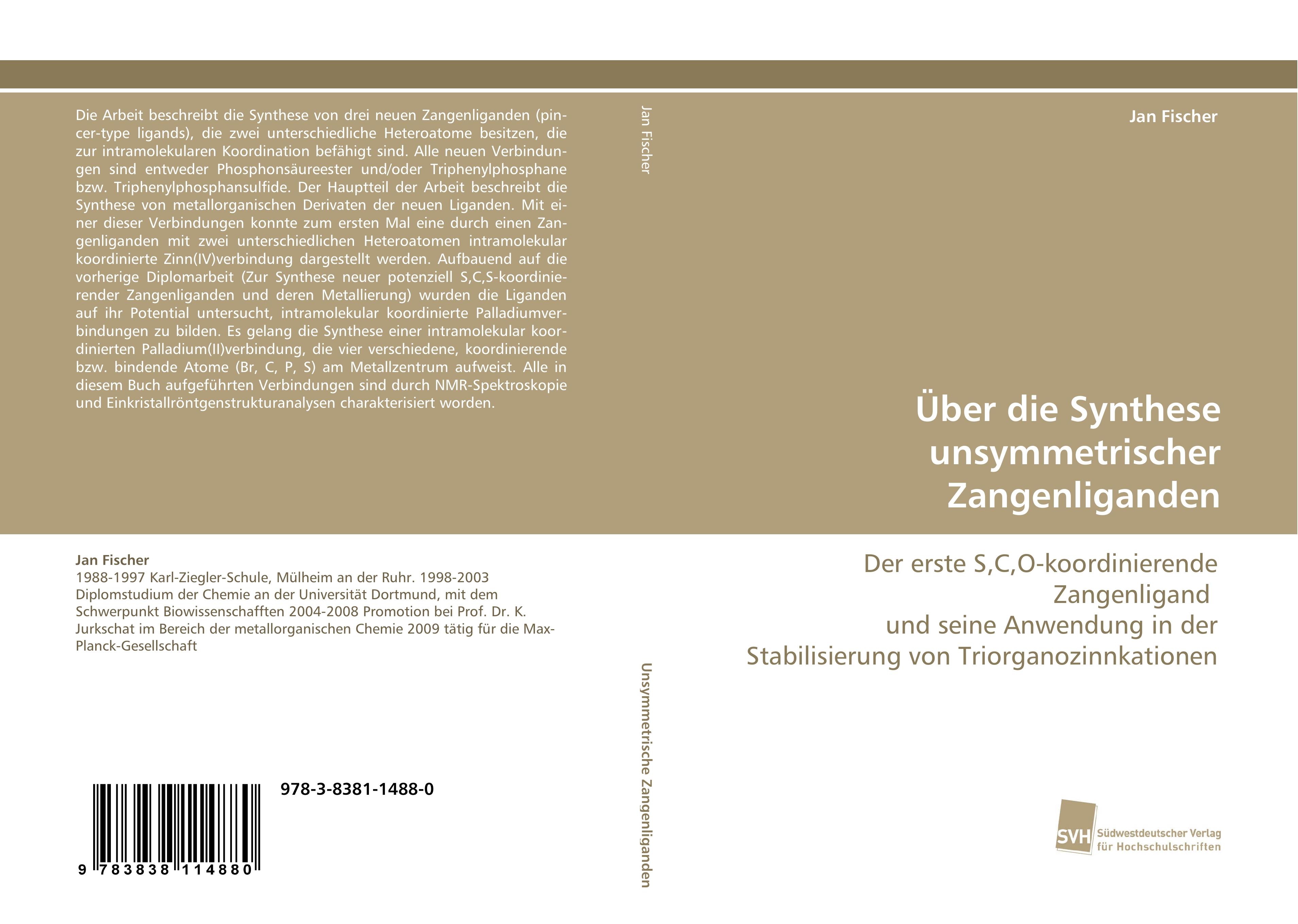 Vorderes Coverbild Über die Synthese unsymmetrischer Zangenliganden