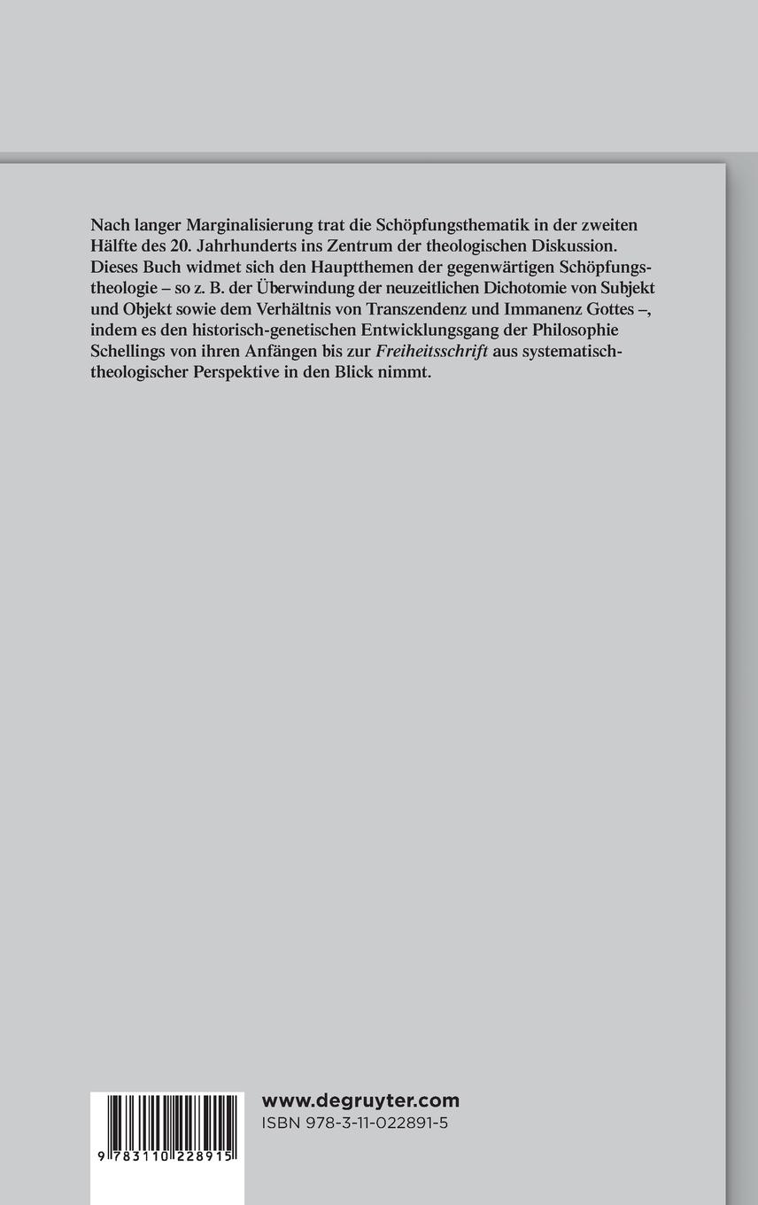 Rückseitencover Unterwegs zum Trinitarischen Schöpfer